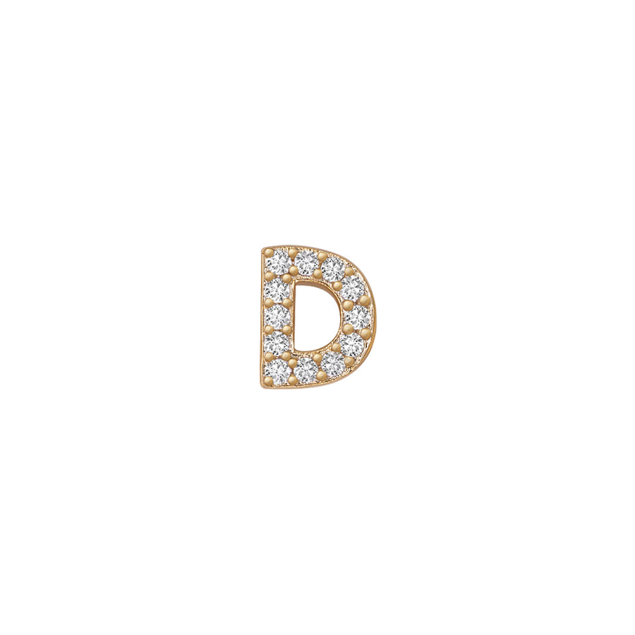 SKINNY SILVER D CHARM (YELLOW)