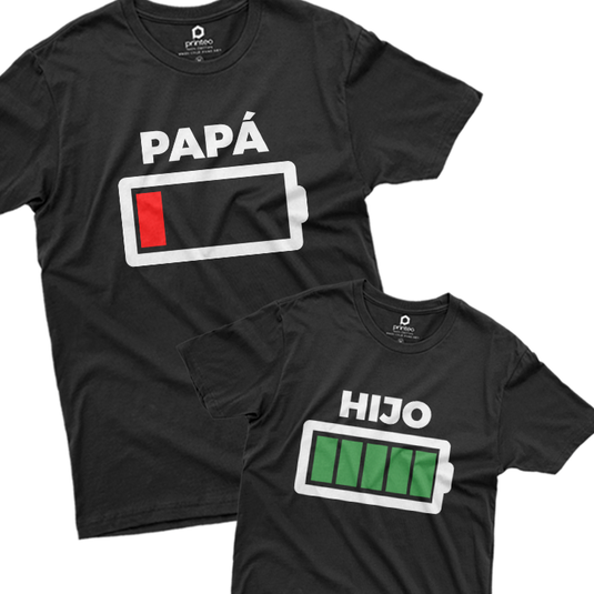 COMBO DE PLAYERAS DÍA DEL PADRE - PAPÁ - HIJO – PRINTEO