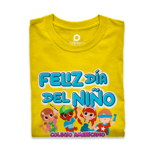 Playera Kids manga corta . Feliz Día del niño