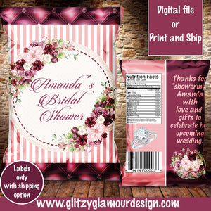 Bridal Shower Chip Bag – Glitzy Glamour Designs