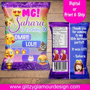 Products Tagged Chip Bags Page 3 Glitzy Glamour Designs - emoji conversation chip bag