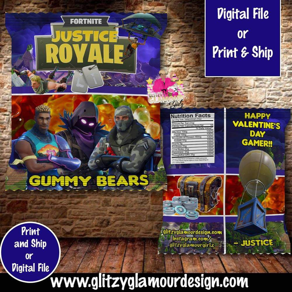 Fortnite Water Gusher Fortnite Fruit Snacks Gummi Bears Glitzy Glamour Designs