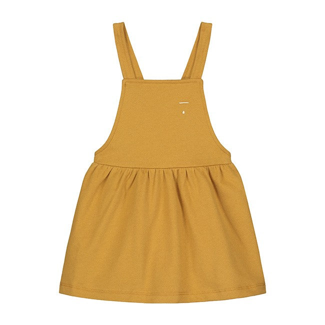 mustard pinafore dress