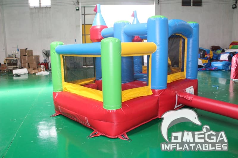 bouncy castle slide into ball pit