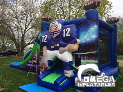 Seattle Seahawks Water Combo Buy Bouncy Castle with Slide