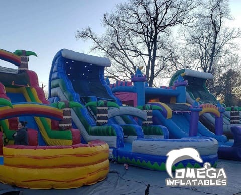 18FT Tropical Rush Wet Dry Slide