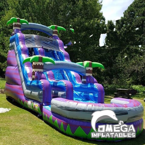 18FT Purple Tropical Wet Dry Slide