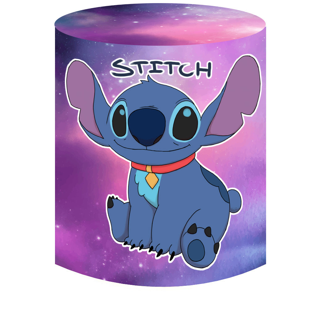 Disney Stitch Round Backdrops Kids Birthday Party Circle Background Li ...