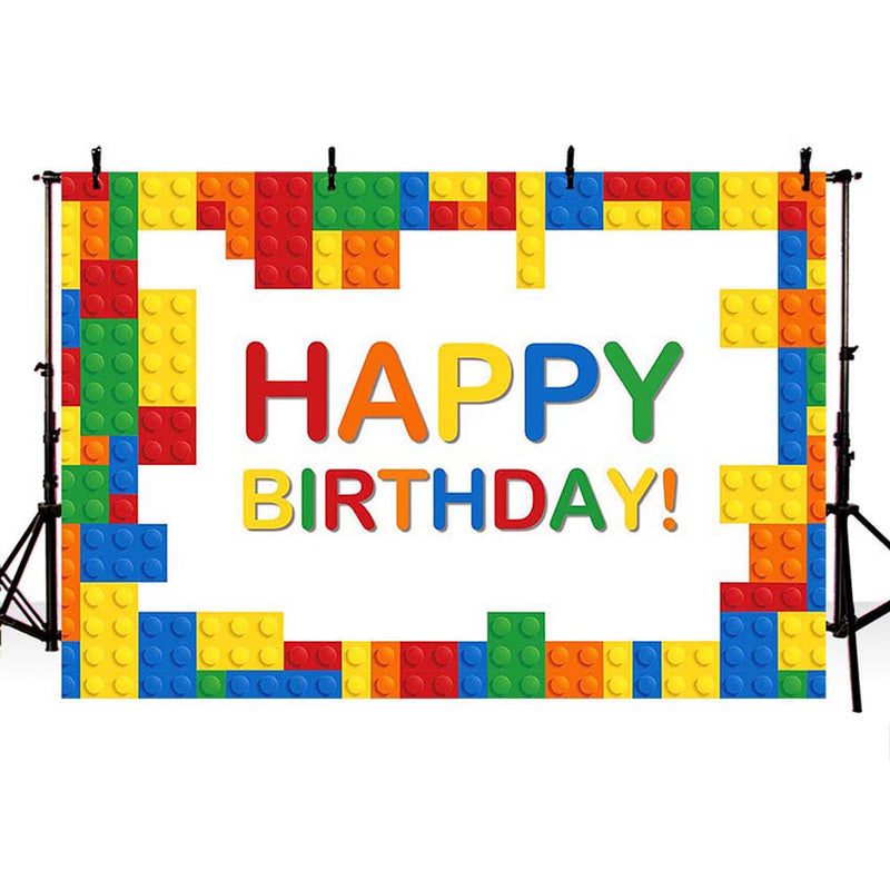 Featured image of post Lego Birthday Backdrop Lego block personalised birthday party banner backdrop background