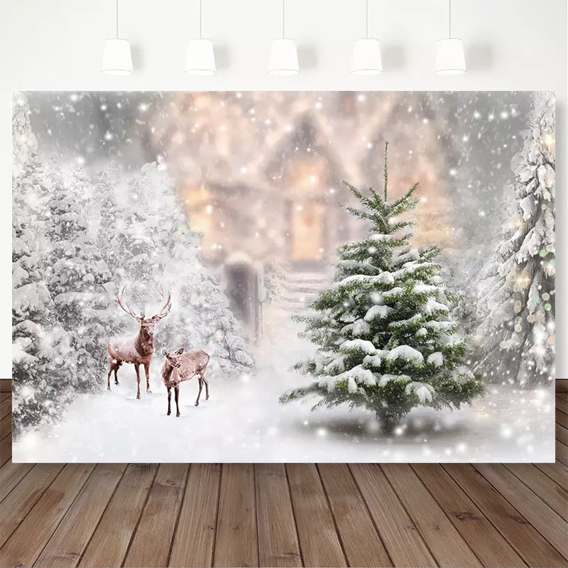 Christmas Backdrops for Photography Winter Snow Photocall Background P ...