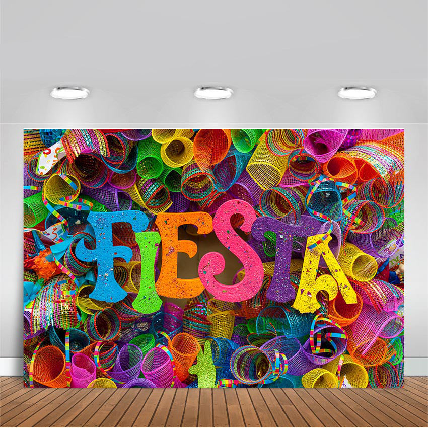 Fiesta Party Backdrop Mexican Fiesta Themed Birthday Party Photography Dreamybackdrop 8194