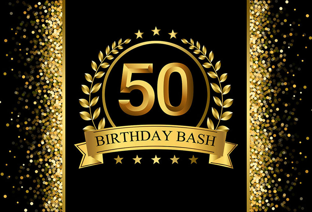 photo booth backdrop birthday 50th birthday backdrop birthday backdrop black  birthday backdrop black and gold background birthday photography background  for 50 birthday party – dreamybackdrop