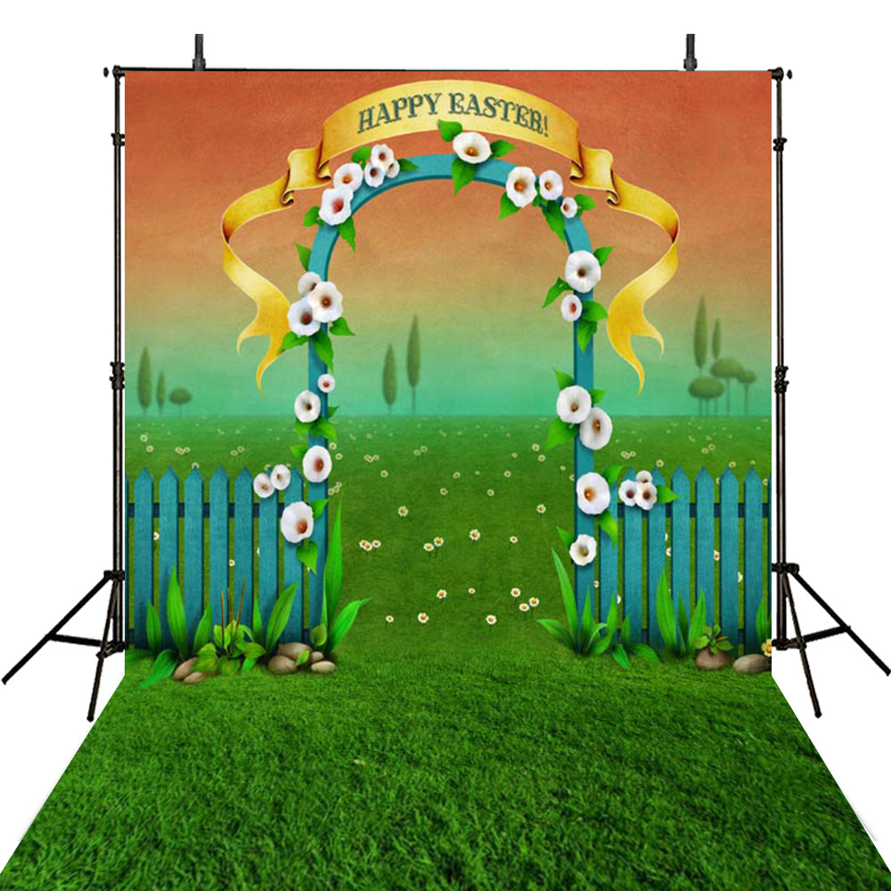 happy easter photo backdrops wood photography vinyl backdrops easter ...