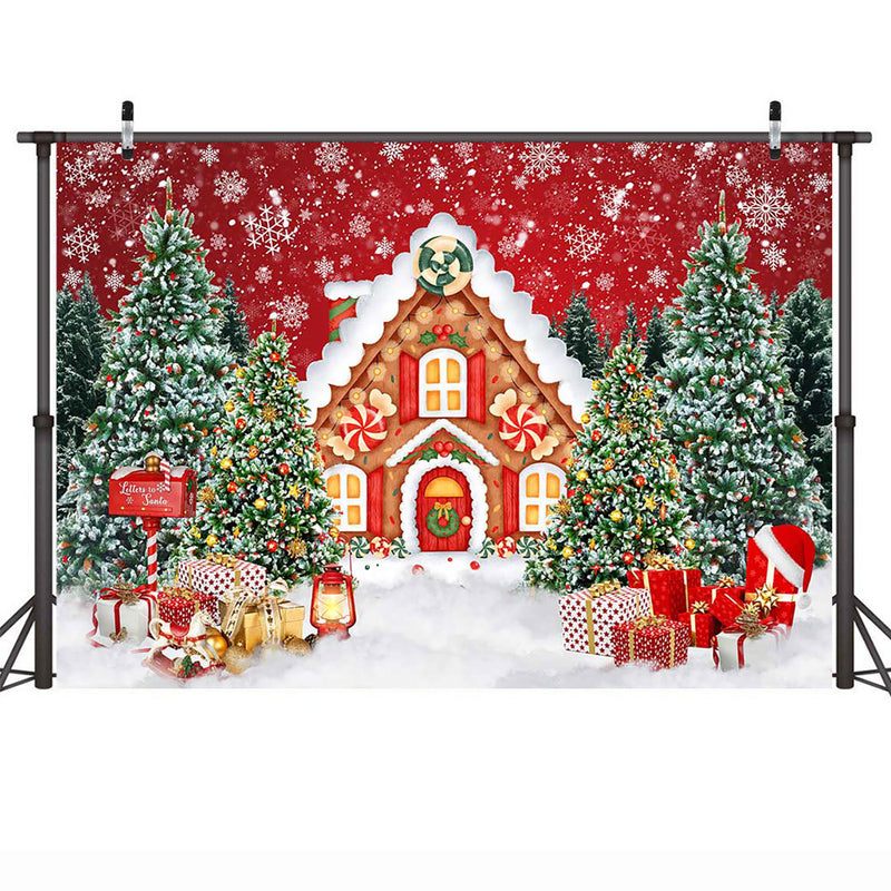 Gingerbread house Backdrop for Photography Merry Christmas Winter Snow ...