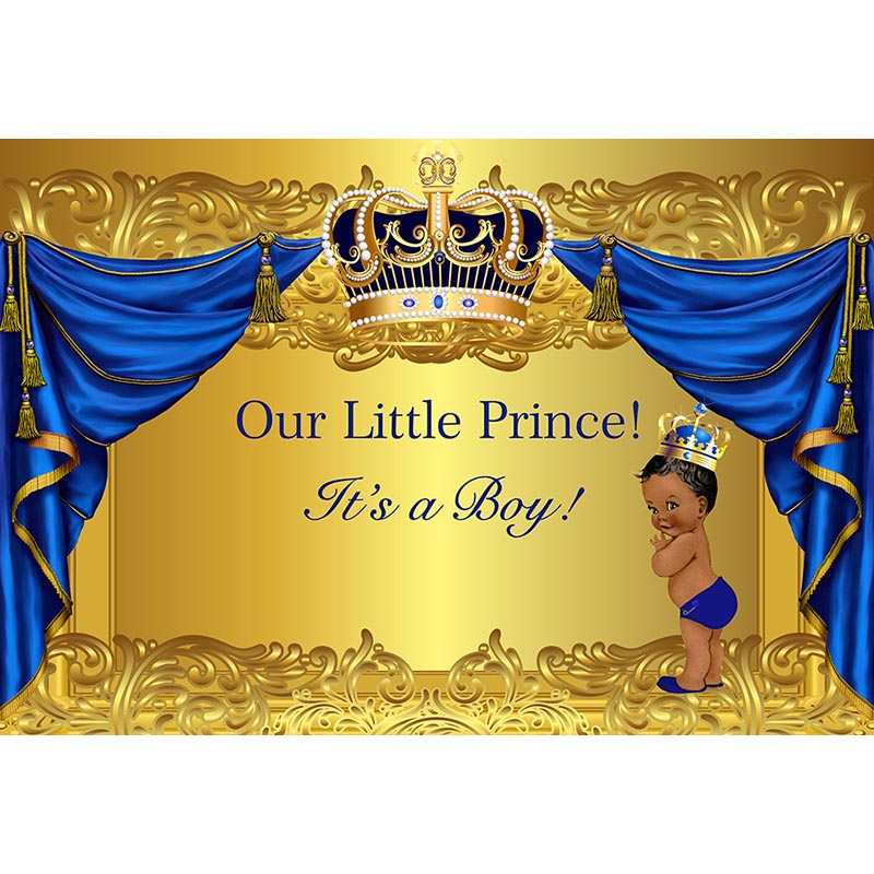 Baby Shower Photography Backdrop Crowned Royal Prince Vinyl Background –  dreamybackdrop