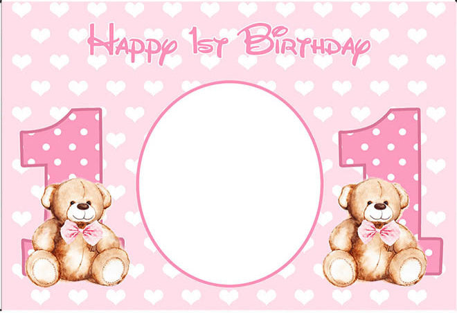 Girl Happy 1st Birthday Pink Backdrop Baby Shower Photography Backgrou –  dreamybackdrop