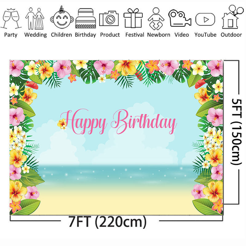 Happy Birthday theme party backdrop for photography cartoon design blu –  dreamybackdrop