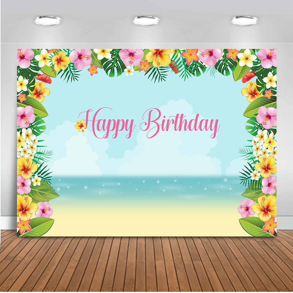 Happy Birthday theme party backdrop for photography cartoon design blu –  dreamybackdrop