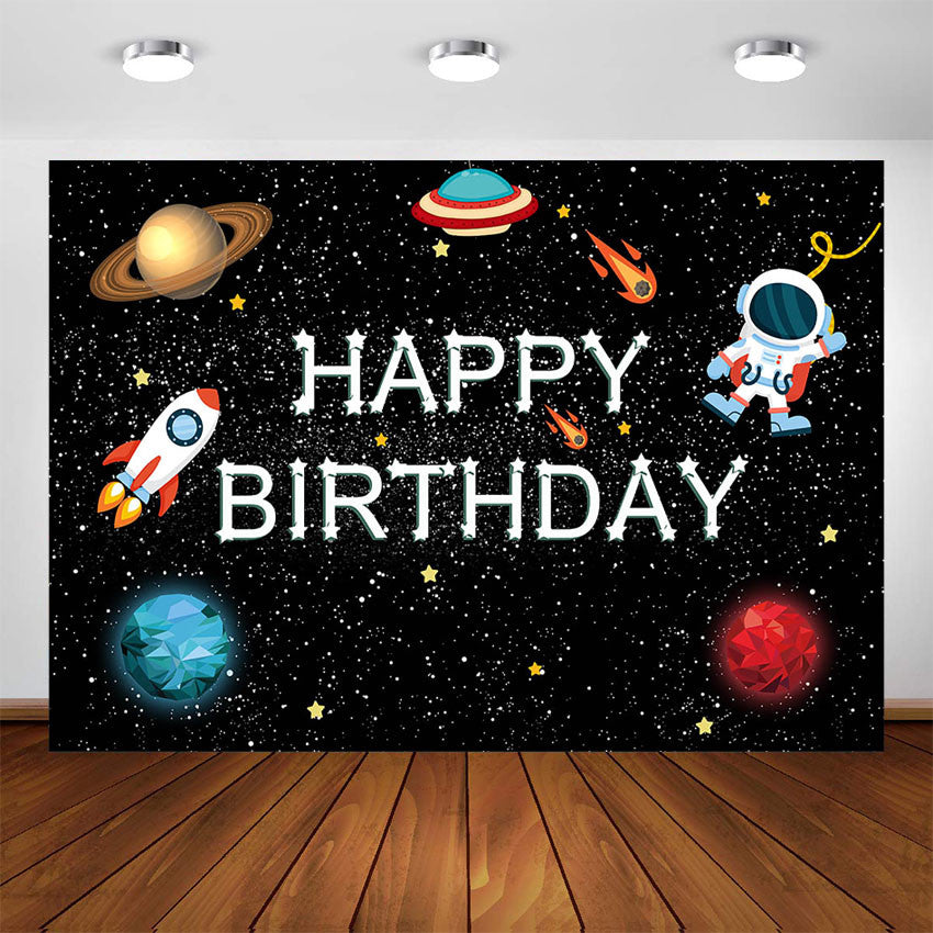 Outer Space Theme Backdrop for Kid Birthday Space Party Planet Birthda –  dreamybackdrop