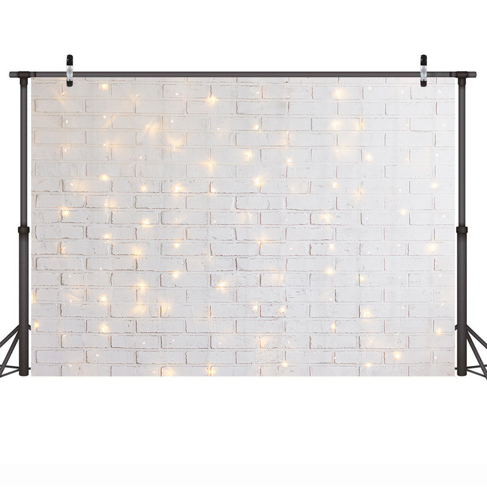 Photography White Brick Wall Background for Photocall Flashing Glitter –  dreamybackdrop