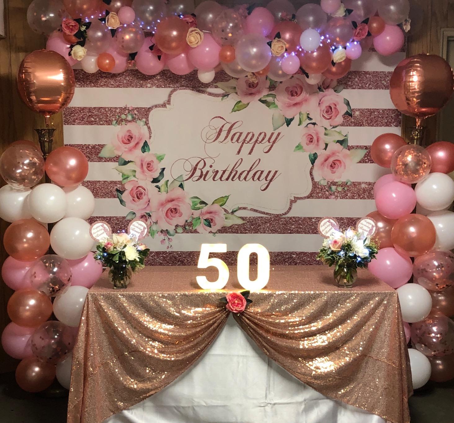 rose gold backdrop