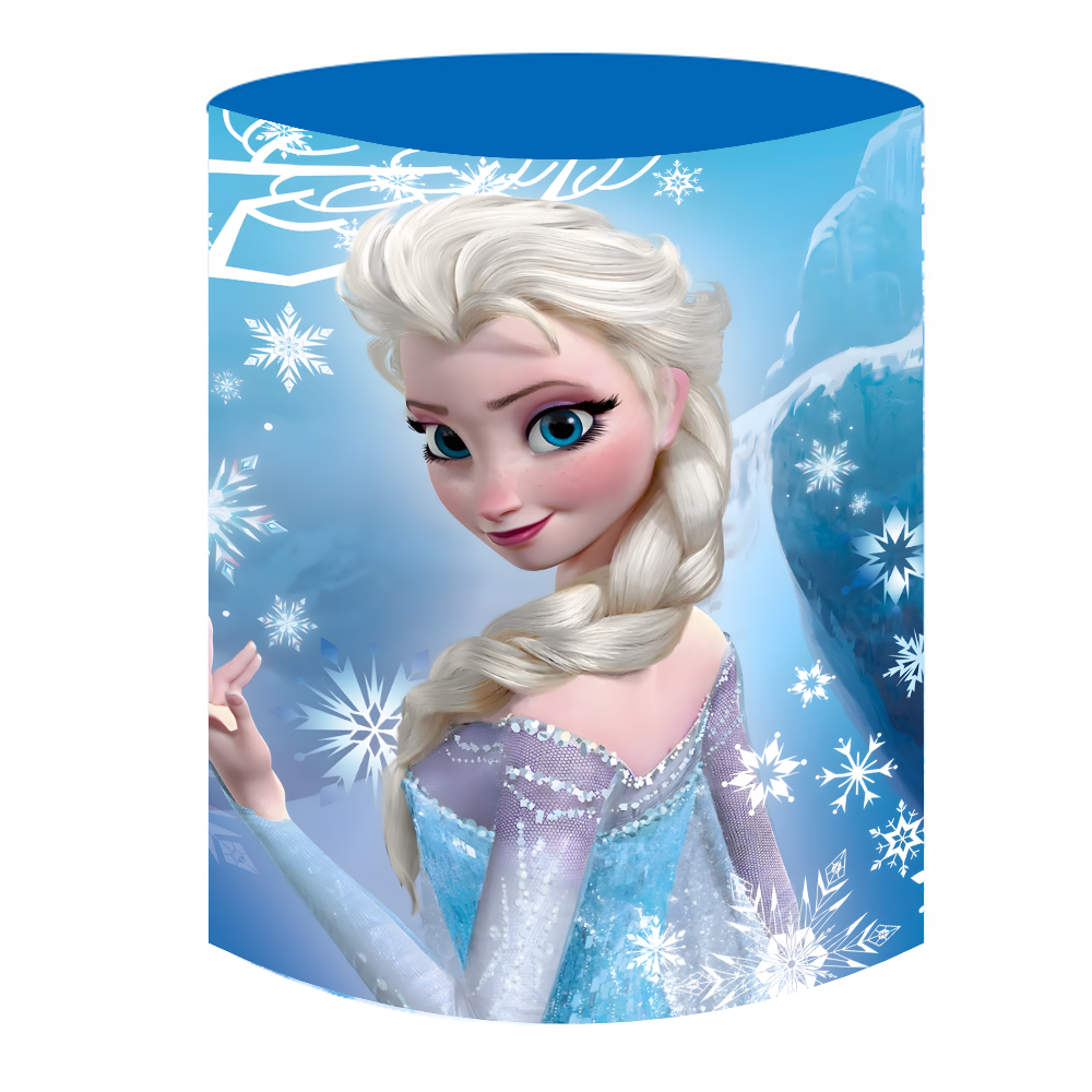 Frozen Round Party Backdrops Elsa Girls Birthday Photography Backgroun Dreamybackdrop 