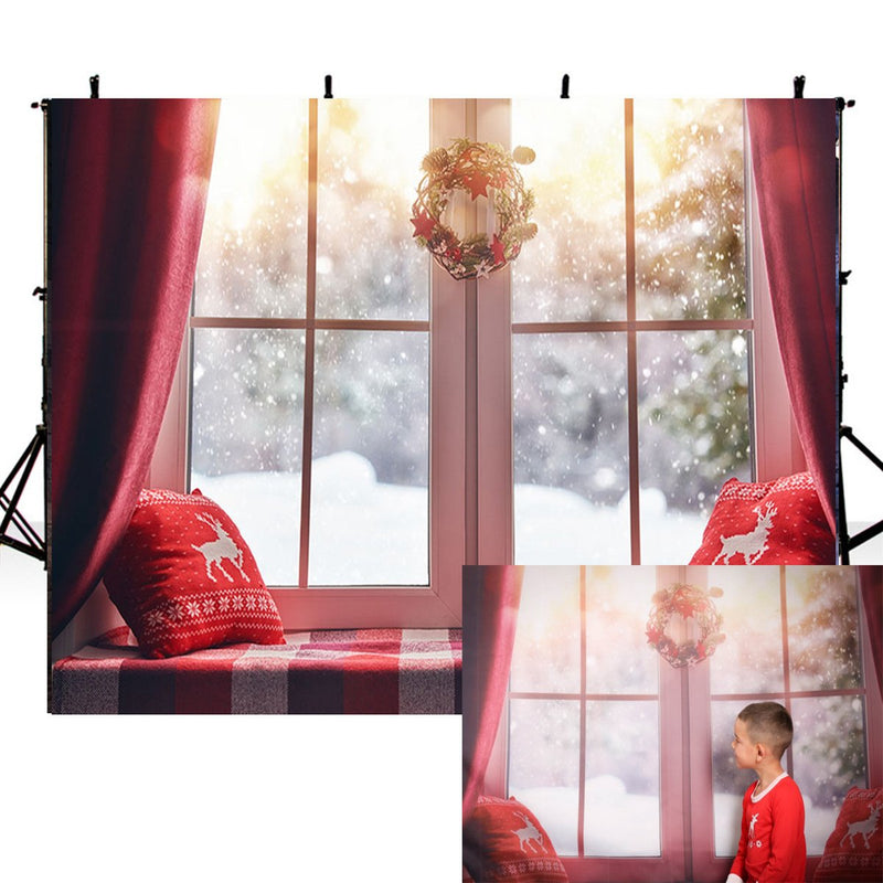 Merry Xmas Eve photo backdrop window photography background Merry Chri ...