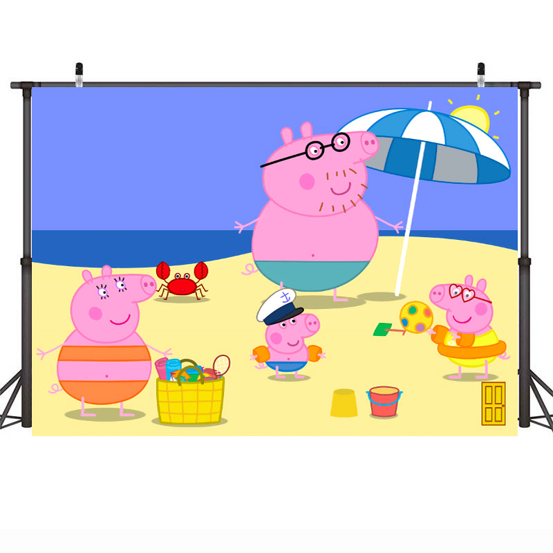 Peppa Pig backdrop-photo backdrops Peppa Pig-backdrop for pictures movie  theme-photo booth props cartoon-photo backdrop happy birthday-Peppa Pig  background – dreamybackdrop