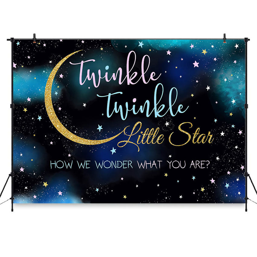 twinkle twinkle Little Star Backdrop Twinkly Smart Gender Reveal Party –  dreamybackdrop