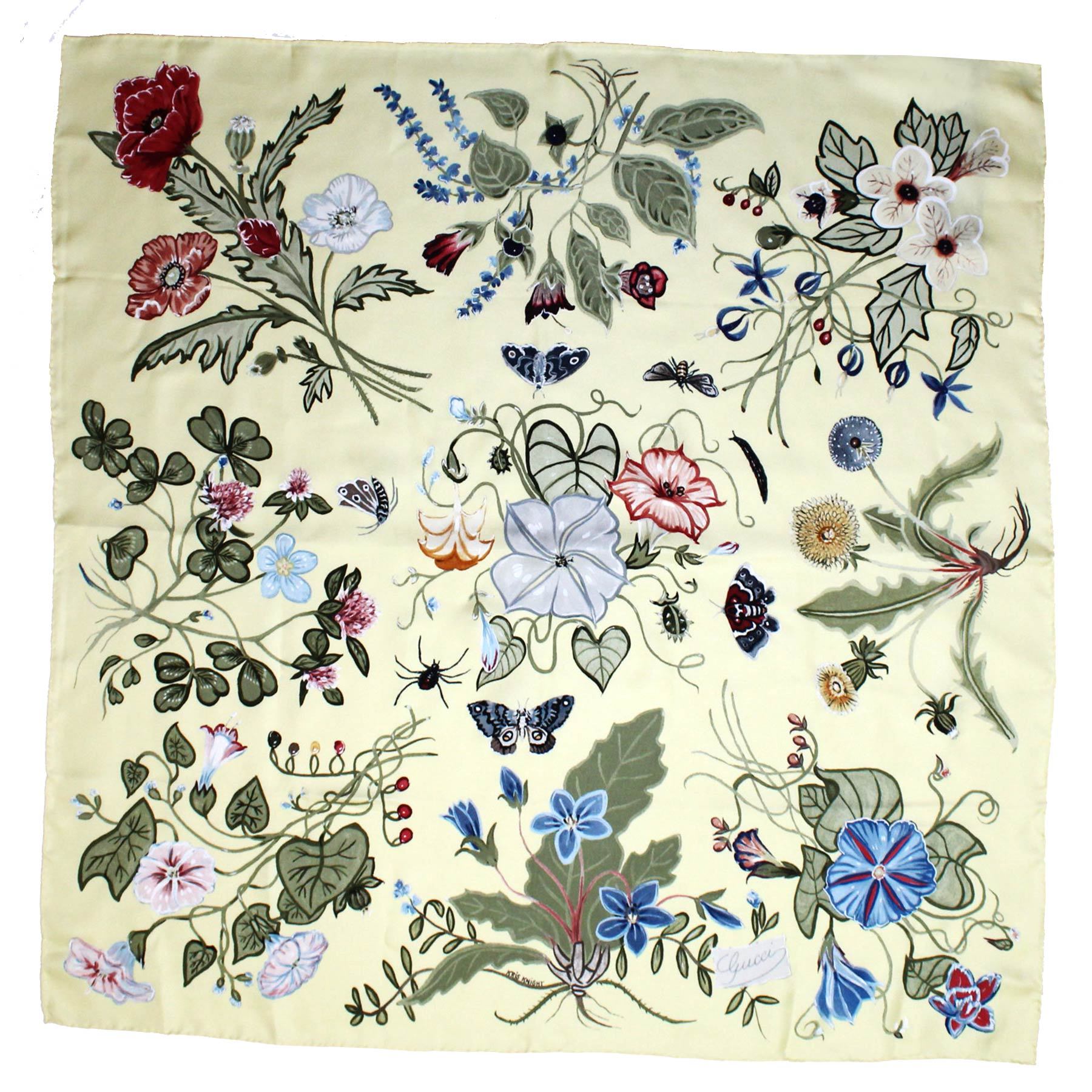 floral silk scarf