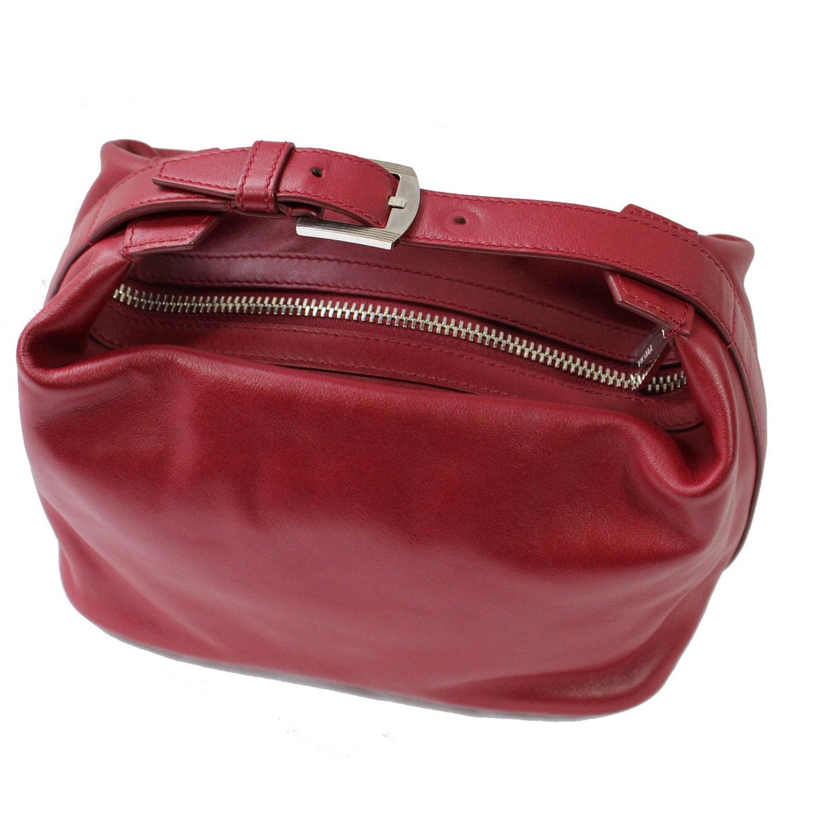Kiton Purse Red Small Leather Handbag REDUCED - SALE - Como Milano