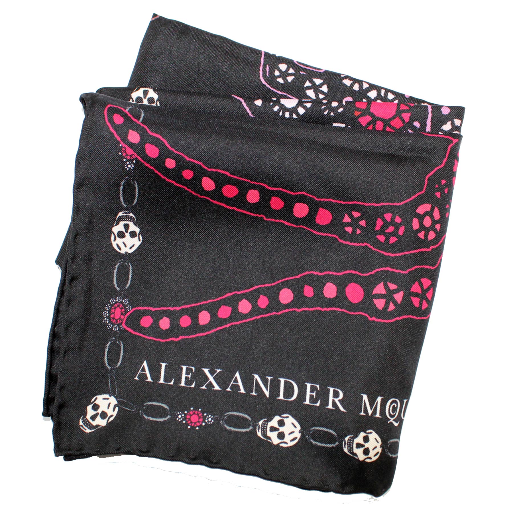 pink alexander mcqueen scarf