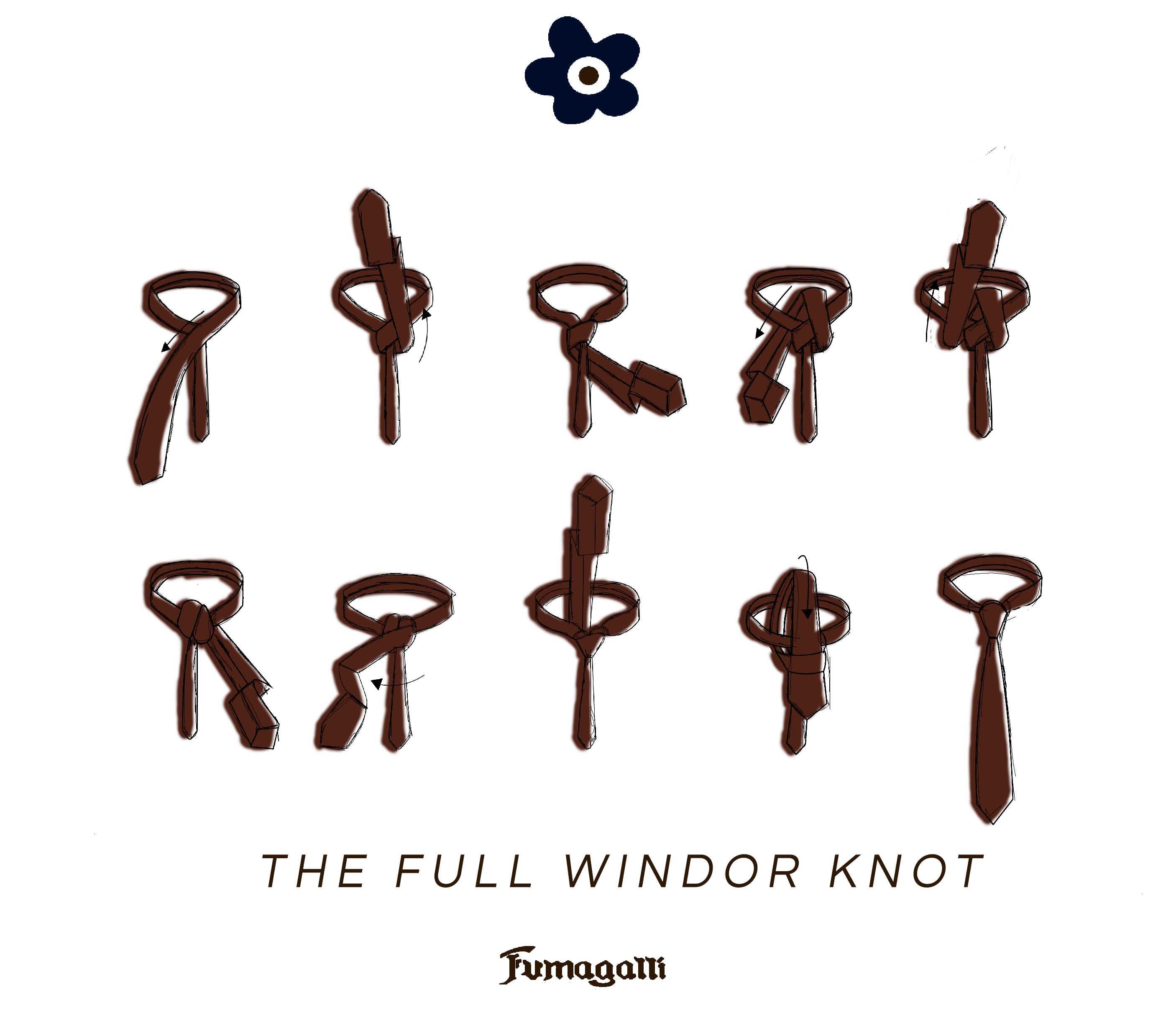 how to tie a full windsor knot
