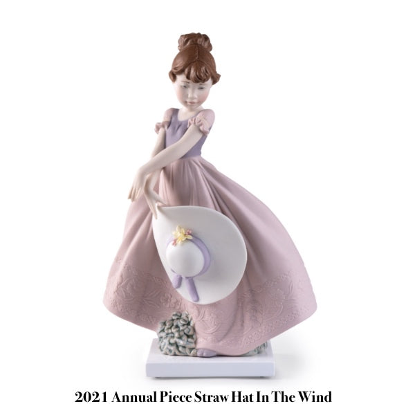 Lladro Straw Hat In The Wind 2021 Annual Piece