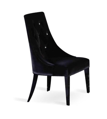 Black Velour Accent Chairs