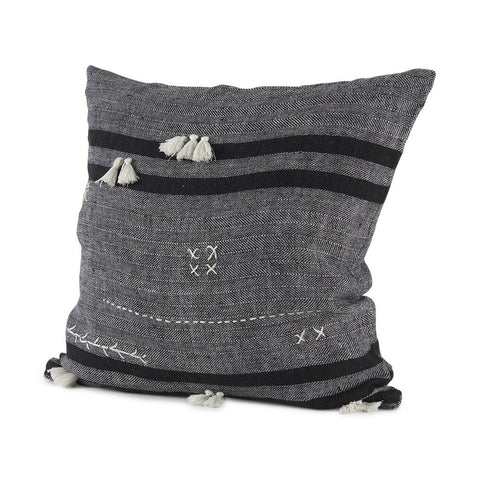 Gray Square Throw Pillow