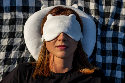 Travel pillow with sleep mask