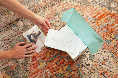 bloomlife product box on top of a persian rug. 