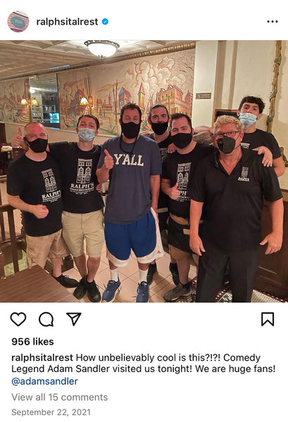 Adam Sandler Wearing Y'all Shirt, from Ralph's Italian Restaurant