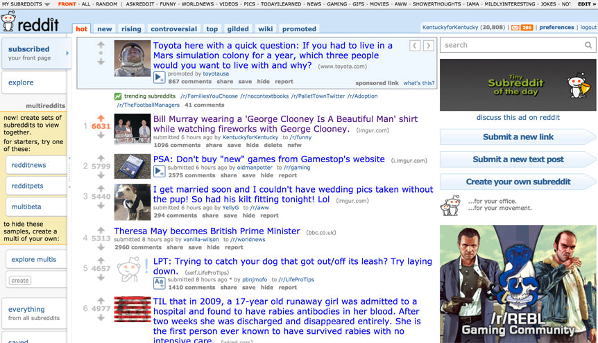 Redditt front page Clooney Beautiful Man