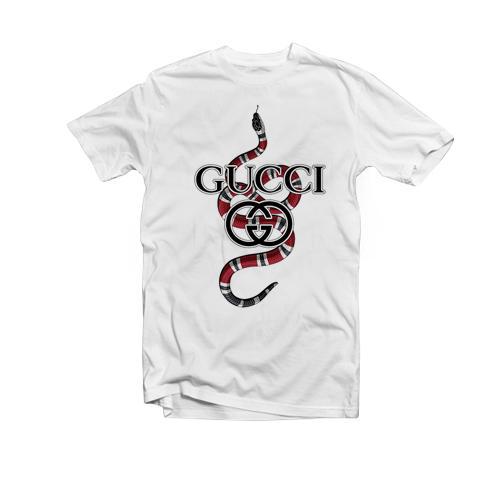 gucci snake shirt white