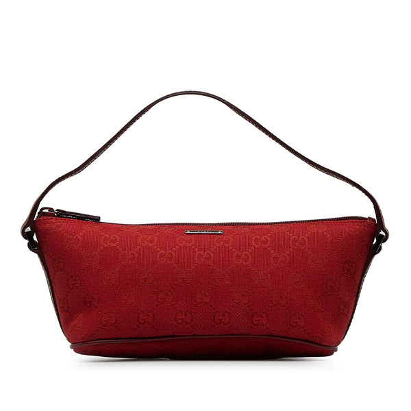 Louis Vuitton Red Leather And Embossed Monogram Suede Millenium