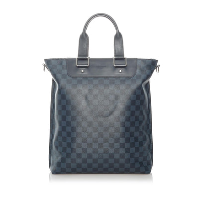 Sky blue varnished leather Monogram LV MEZZO tote bag. - VALOIS VINTAGE  PARIS