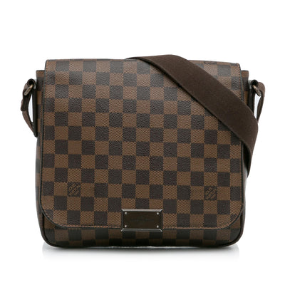 Louis Vuitton Danube PM Slim Damier Ebene Crossbody Bag Brown