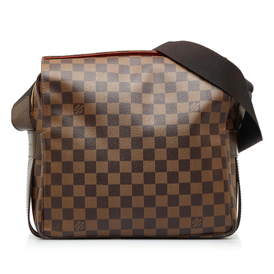 Louis Vuitton Womens Knightsbridge Damier Ebene Buckle Boston Bag Handbag Brown