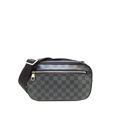 Shop Louis Vuitton DAMIER GRAPHITE Monogram Leather Small Shoulder Bag Logo  by Mau.loa