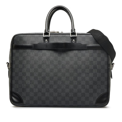 $1800 Louis Vuitton Avenue Sling Bag Damier Graphite Canvas