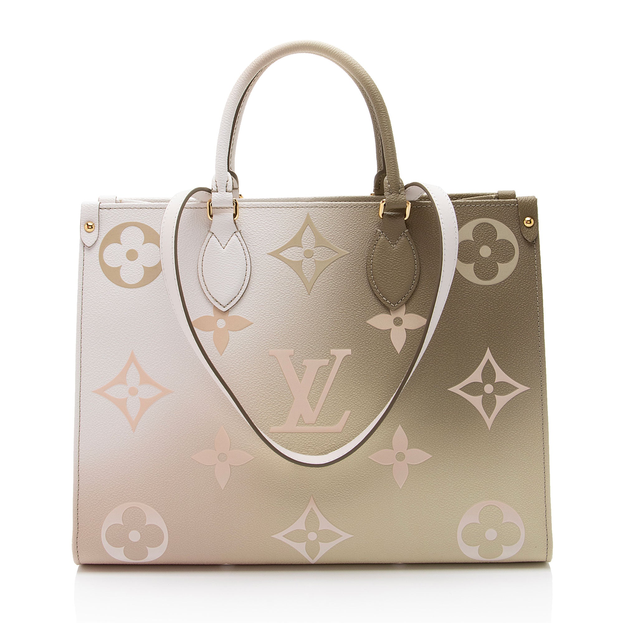 Louis Vuitton Giant Monogram Empreinte Spring In The City Onthego MM Tote (SHF-yqf1dt)