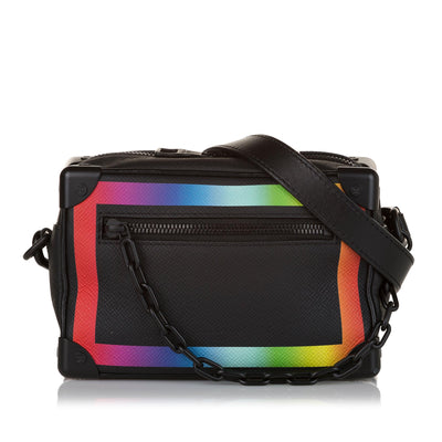 Pre-owned Soft Trunk Backpack Taiga Pm Black/rainbow