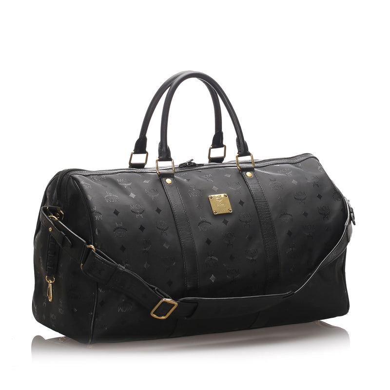 mcm duffle bag black